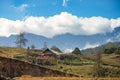 Village in HoÃÂ ng LiÃÂªn Son range of mountains, with the highest Fan Si Pan peak, Vietnam Royalty Free Stock Photo